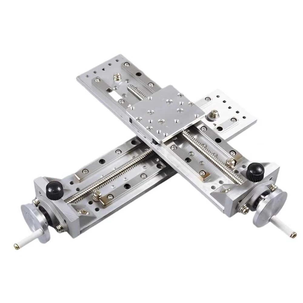 Ultra-thin XY Manual Sliding Table Linear Guide XY Manual Slide Screw-Driven Linear Stage 150mm Stroke