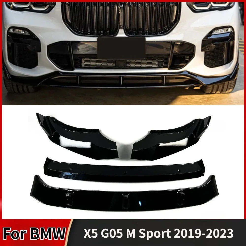 

Front Bumper Spoiler Lip Lower Body Kit Diffuser Splitter Tuning Guard For BMW X5 G05 M Sport 2019 2020 2021 2022 2023