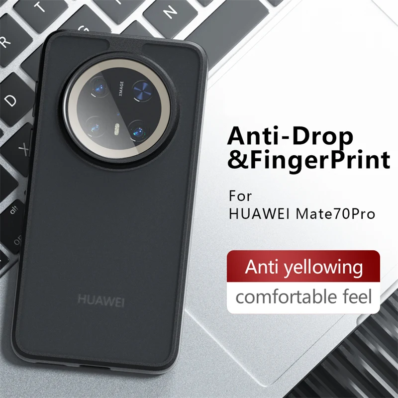 

Чехол для телефона с матовой кожей для Huawei Mate 70 Pro, чехол для Huawei Mate 70 Pro, защитный антиоксидантный чехол, задняя крышка