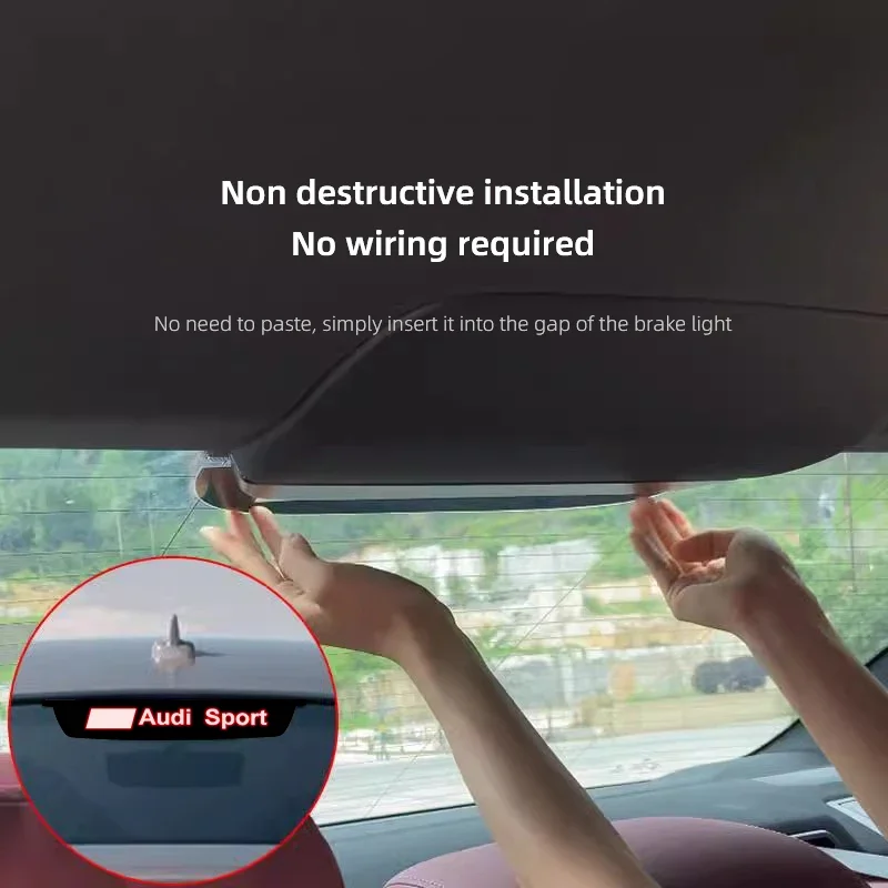 

2025 Hot Car Emblem Brake Light Projection Board Sticker Decal Accessories For Audi Quattro RS S Line A3 A5 A4L A6L B8 8P 8V B6