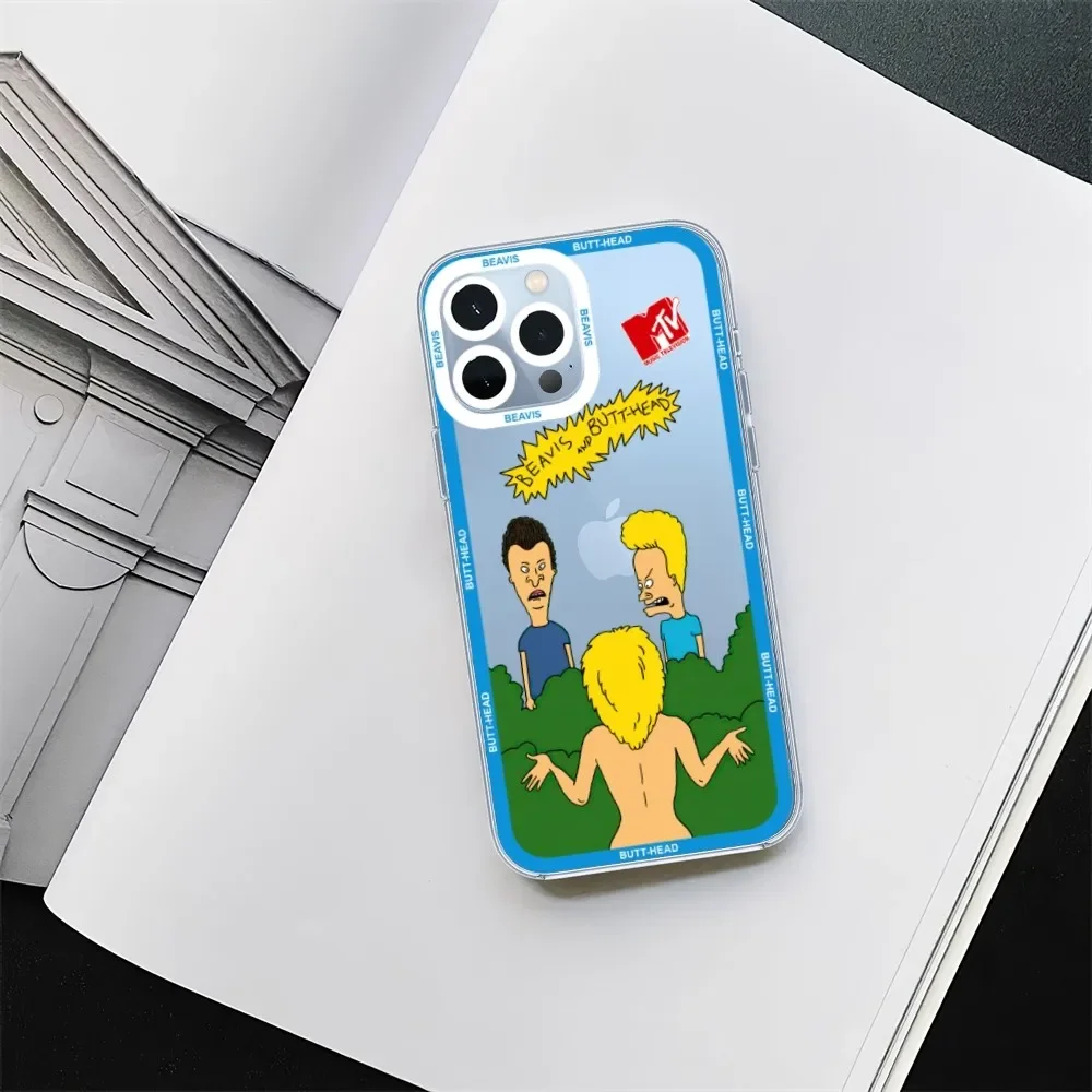 Beavis and Butt-Head Phone Case For iPhone 11 12 Mini 13 14 15 Pro Max Transparent Shell