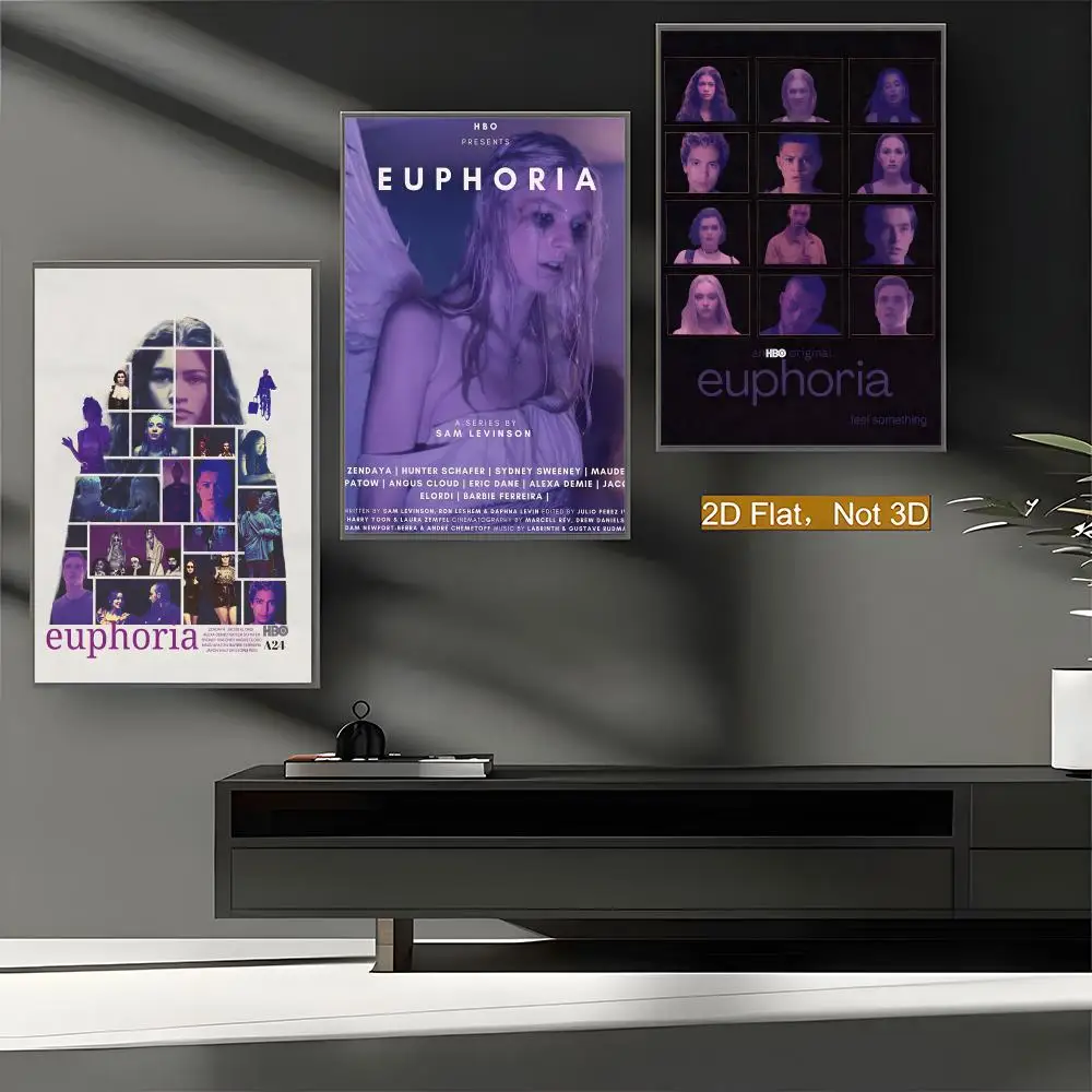 Euphoria TV Show Poster Premium PP Wall Decal - Peel & Stick, HD Print, Waterproof Home Decor