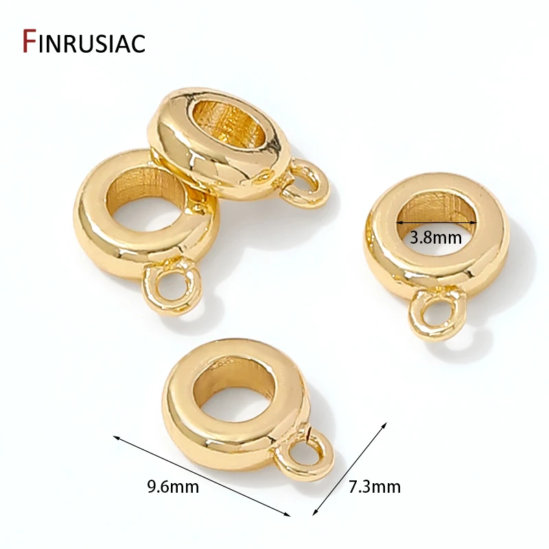 14K vergoldetes Messing, runde Anhänger-Bügelperlen-Anschlüsse, Bügel für Anhänger, Schmuck, DIY-Halsketten-Armbänder, die Entdeckungen herstellen – Detail 14
