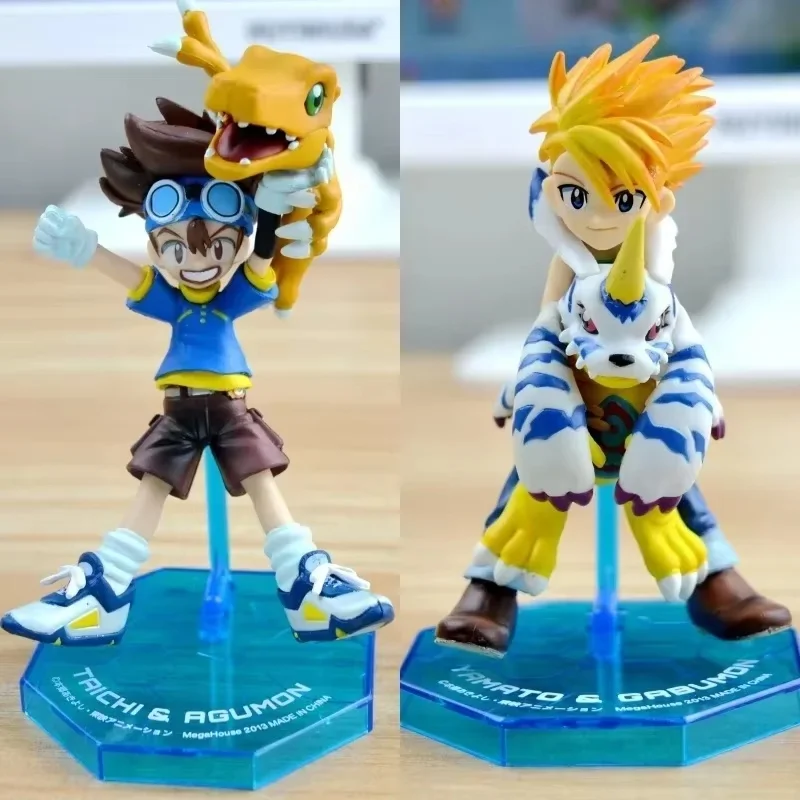 Nuevo 11cm Digimon Adventure Yagami Taichi Ishida Yamato figura Kawaii colección de estatuillas de acción juguete para regalo estatua de Pvc modelo muñeca