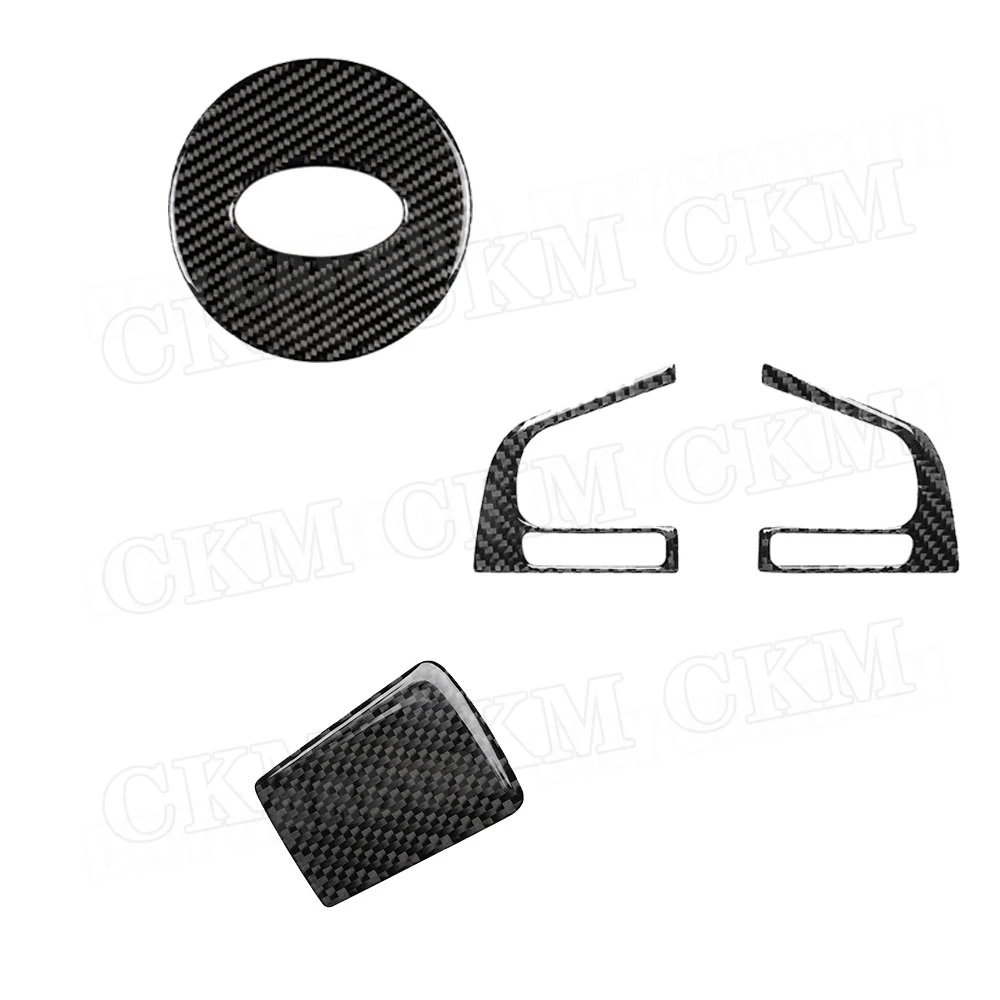 Carbon Steering Wheel Logo Trim Frame Buttons Decoration Cover Stickers For Subaru Forester 2016-2018 Car Accessories Trims - view 4