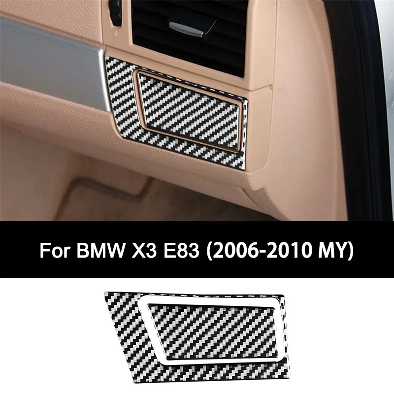 

For BMW X3 E83 (2006-2010 Model Year) Premium Carbon Fiber Car Co-pilot Water Cup Holder Panel Interior Sticker Auto Accessories