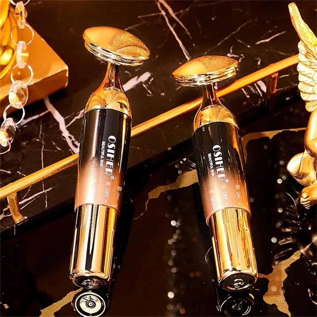 Dispositivos elétricos de beleza facial 3 em 1, lifting facial, anti-rugas, massagem facial com creme facial, introdutor, rejuvenescimento da pele