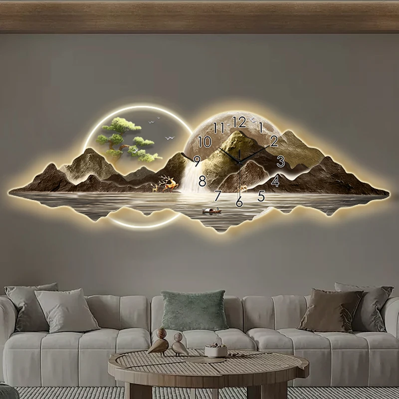 Creative Bedrooms Wall Clocks Modern Big Size Led Art Mural Wall Watch Luxury Digital Horloge Murale Living Room Decoration