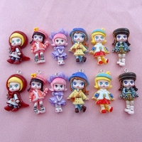 10pcs resin cartoon girl pendant, DIY jewelry making earrings necklace keychain accessories