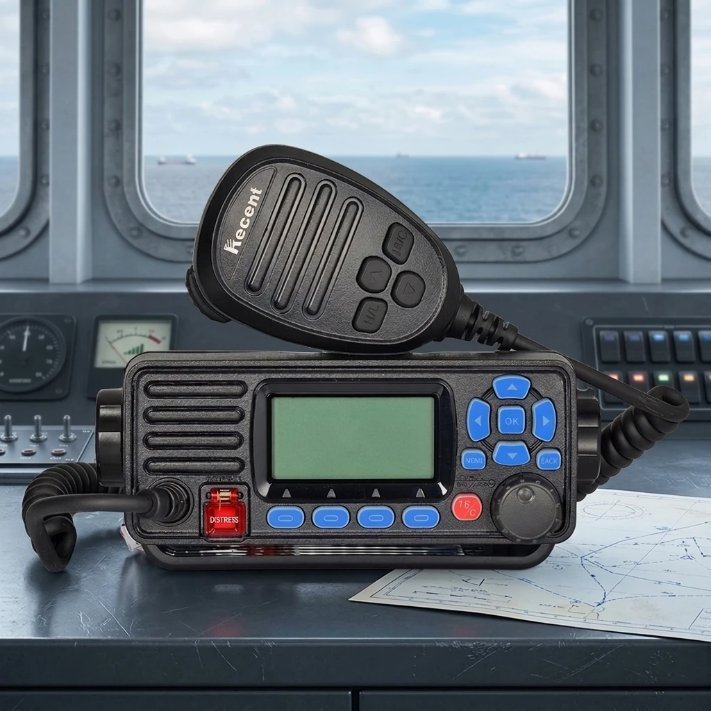 Wholesale RS-509MG IPX7 Waterproof VHF Fixed Marine Walkie Talkie with External GPS Receiver 50km Range for Marine & Car Use