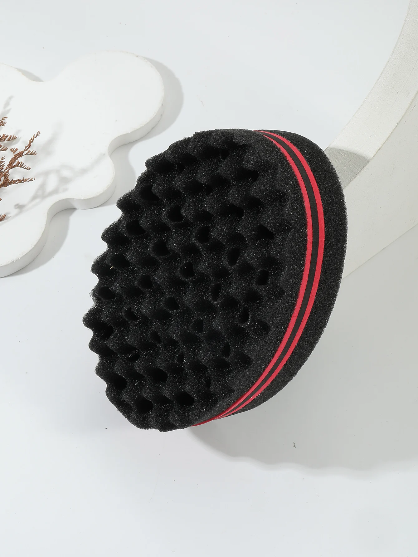 1 Stück professionelle Friseur-Magic-Bürste, langlebiger Schwamm, Bürste zum Stylen von afrikanisch gelocktem Haar, Haaraccessoire. – Detail 2