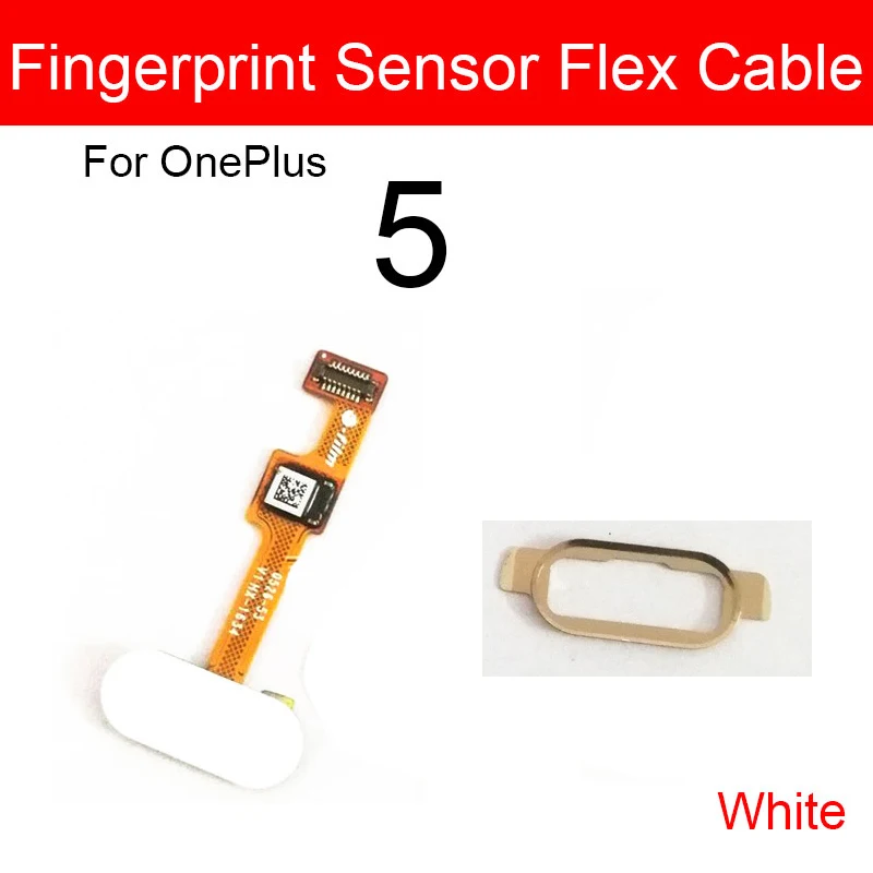 Home Button Fingerprint Sensor Flex Cable With Frame Cover For Oneplus 5 1+5 Menu Touch Return Key Flex Ribbon Repair Parts