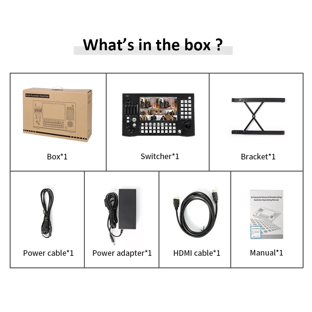 TLF KATOV IP USB Mixer per streaming live OBS Video Ptz Controller tastiera NDI Switcher Mixer Switcher per streaming live Mixer