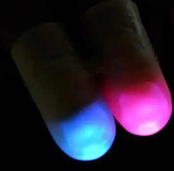 

Funny Novelty LED Light Flashing Fingers Magic Trick Props Kids Amazing Fantastic Glow Toys Children Luminous Gifts 1 pair=2pcs