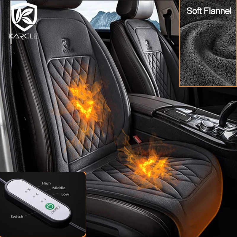 Winter Lengthen Car Heated Seat Cushion 12-24V Flannel Warmer Seat Heating Car Accessories Pads Universal Auto Seat Heater Cover