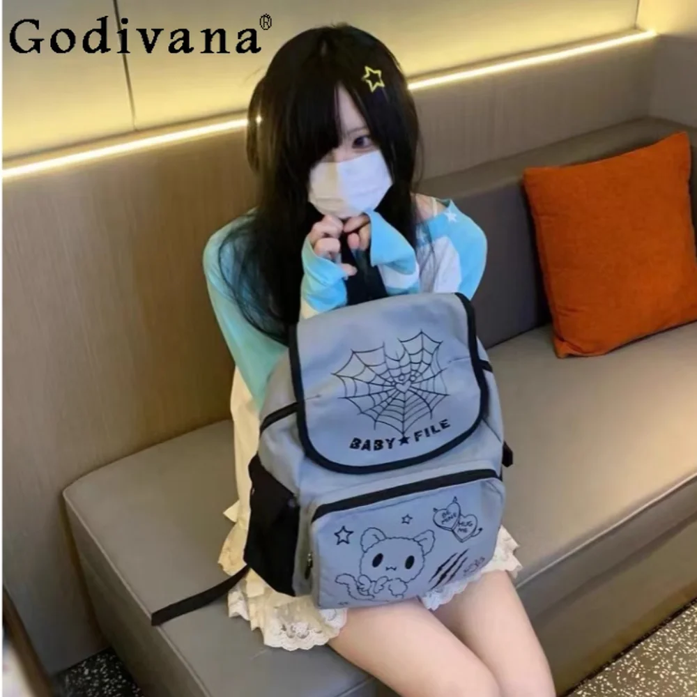 

Y2K Cartoon Anime Commuter Canvas Schoolbag Large Capacity Leisure Cute Fashion Commute Shoulder Women's Bags