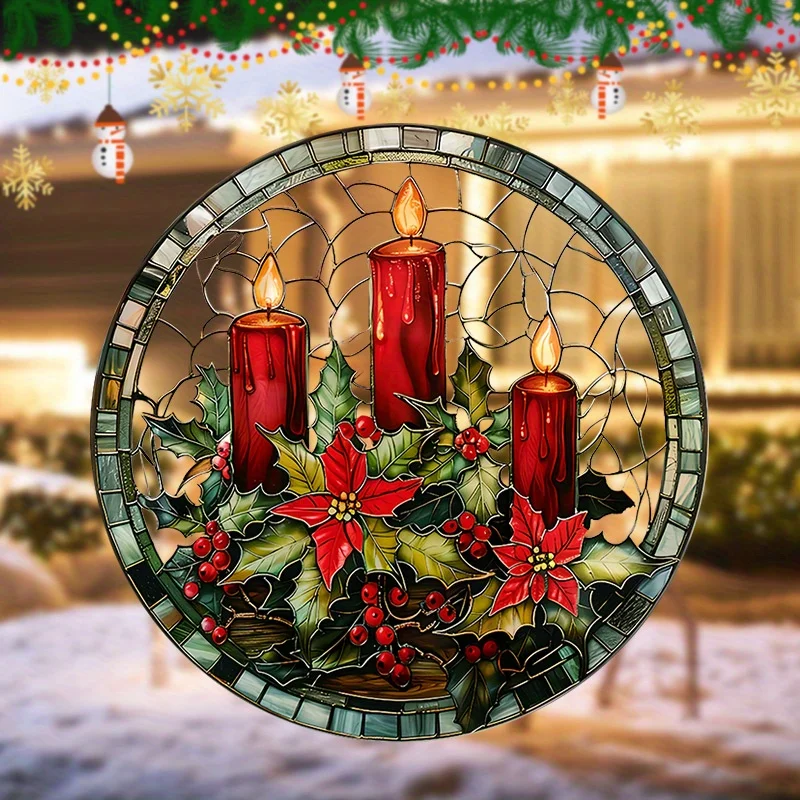 1PC Weihnachten statische haftende Fensteraufkleber wasserdicht Glas Vinyl Aufkleber für Wohnzimmer Badezimmer Schlafzimmer festliche Heimdekoration