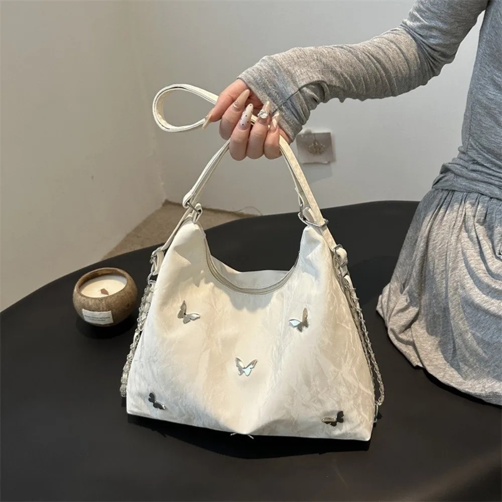 

Casual Multifunctional Butterfly Shoulder Bag Y2K Shopping Bag Large Capacity Handbag Mommy Bag Underarm Bag PU Backpack Travel