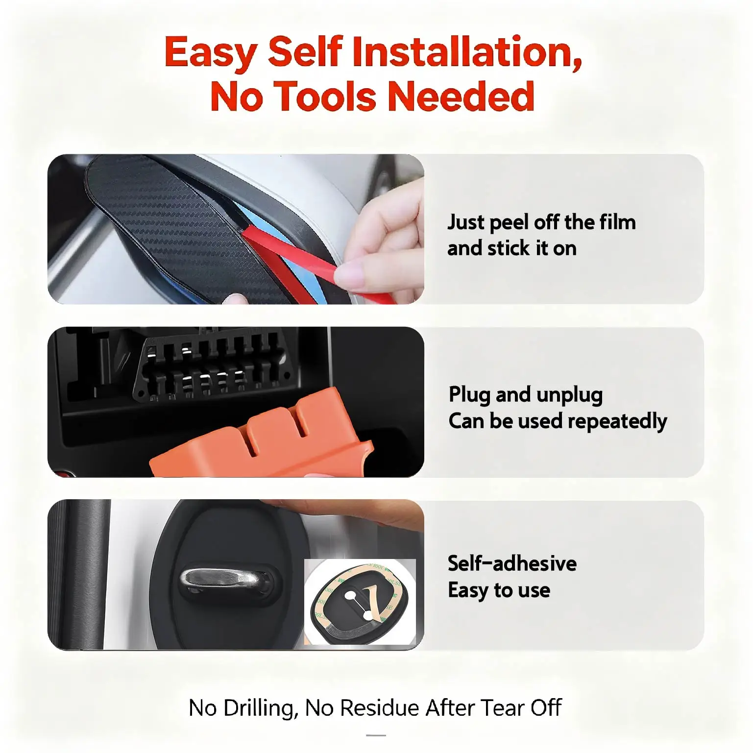 6 In 1 18Pcs Model Y Silicone Protection Kit Anti Scratch With Camera Cover OBD Plug Door Lock Pad Rain Guard Seat Belt Pr view 4
