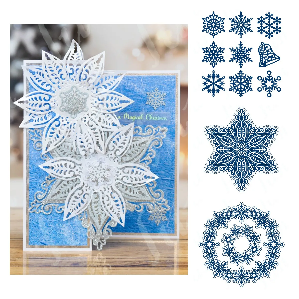 

New Metal Cutting Dies Scrapbooking Make Paper Card Album DIY Craft Template Decoration Die 2023 Christmas Snowflake Die Set