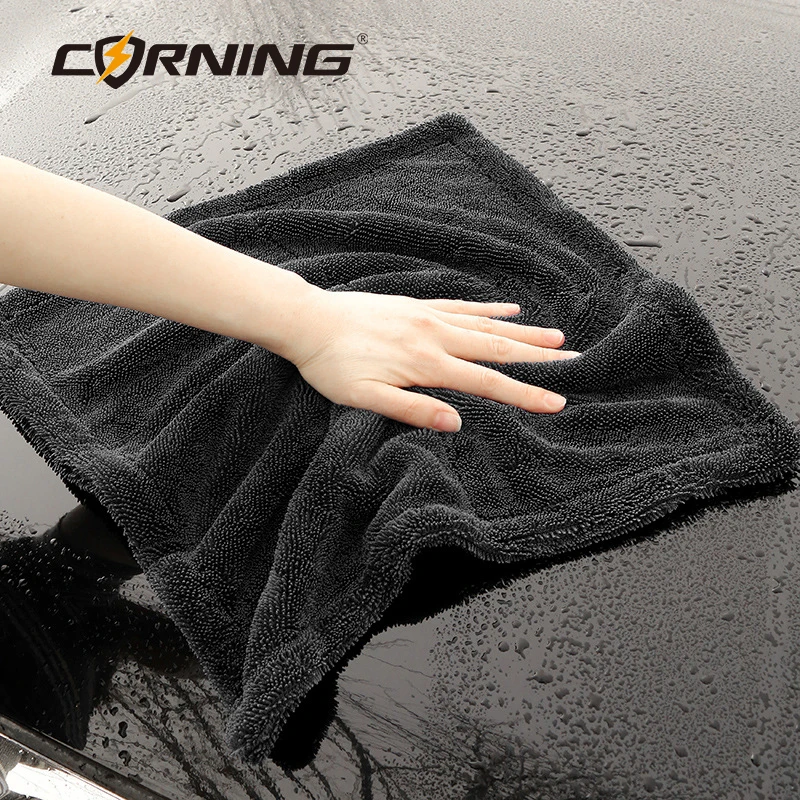 1200GSM Microfiber Car Cleaning Towel Double-Sided Super Absorbent Car Wash Cleaning Cloth Scratch Proof Soft Lint Towels