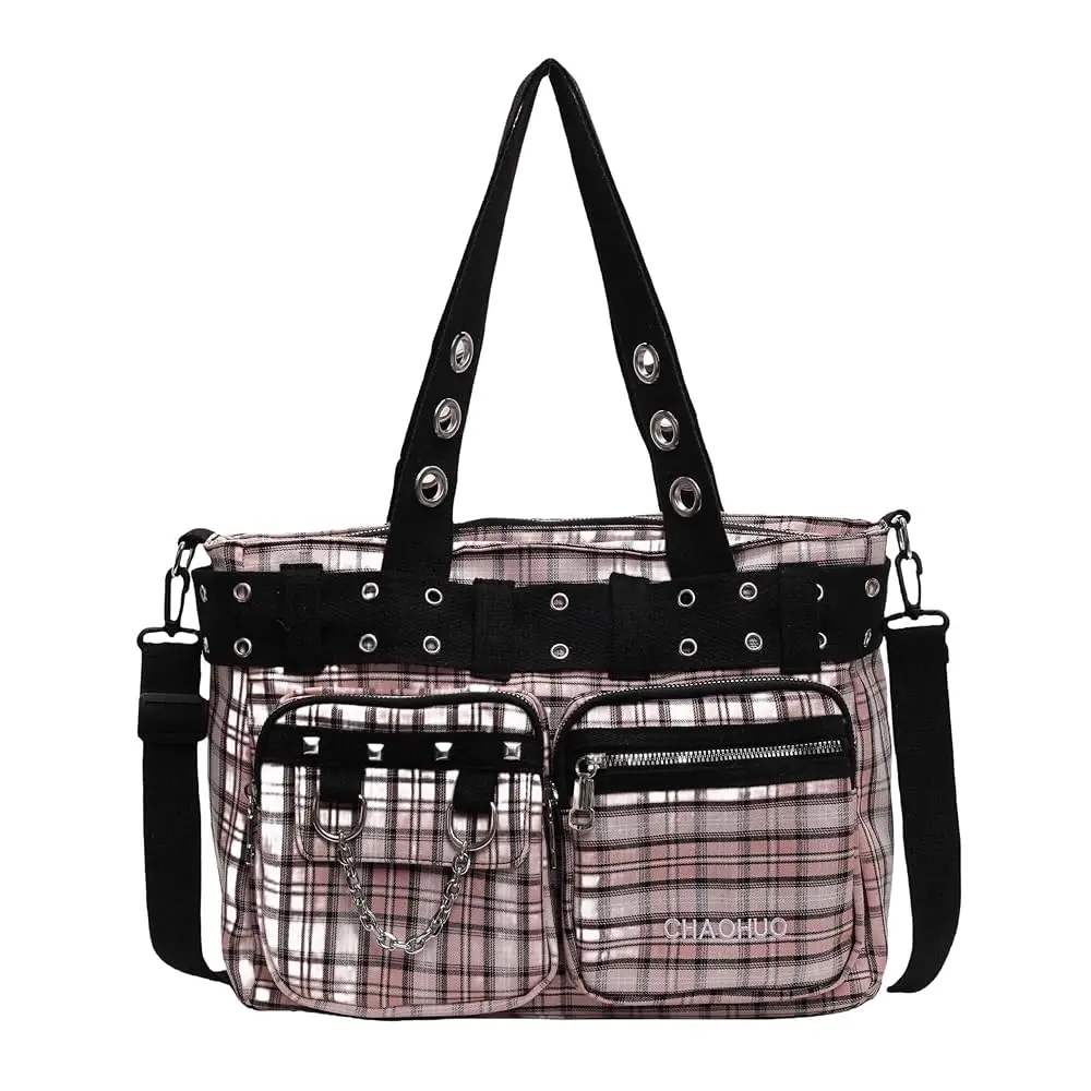 

Goth Punk Messenger Bag, Emo Gothic Shoulder Bag