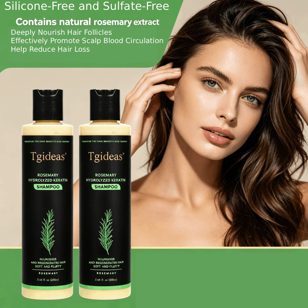 Tigdeas Rosemary Hair Shampoo Volumizing and Thickening Strengthening Oil Control Nourishes Repairs Hair Nourishing Shampoo