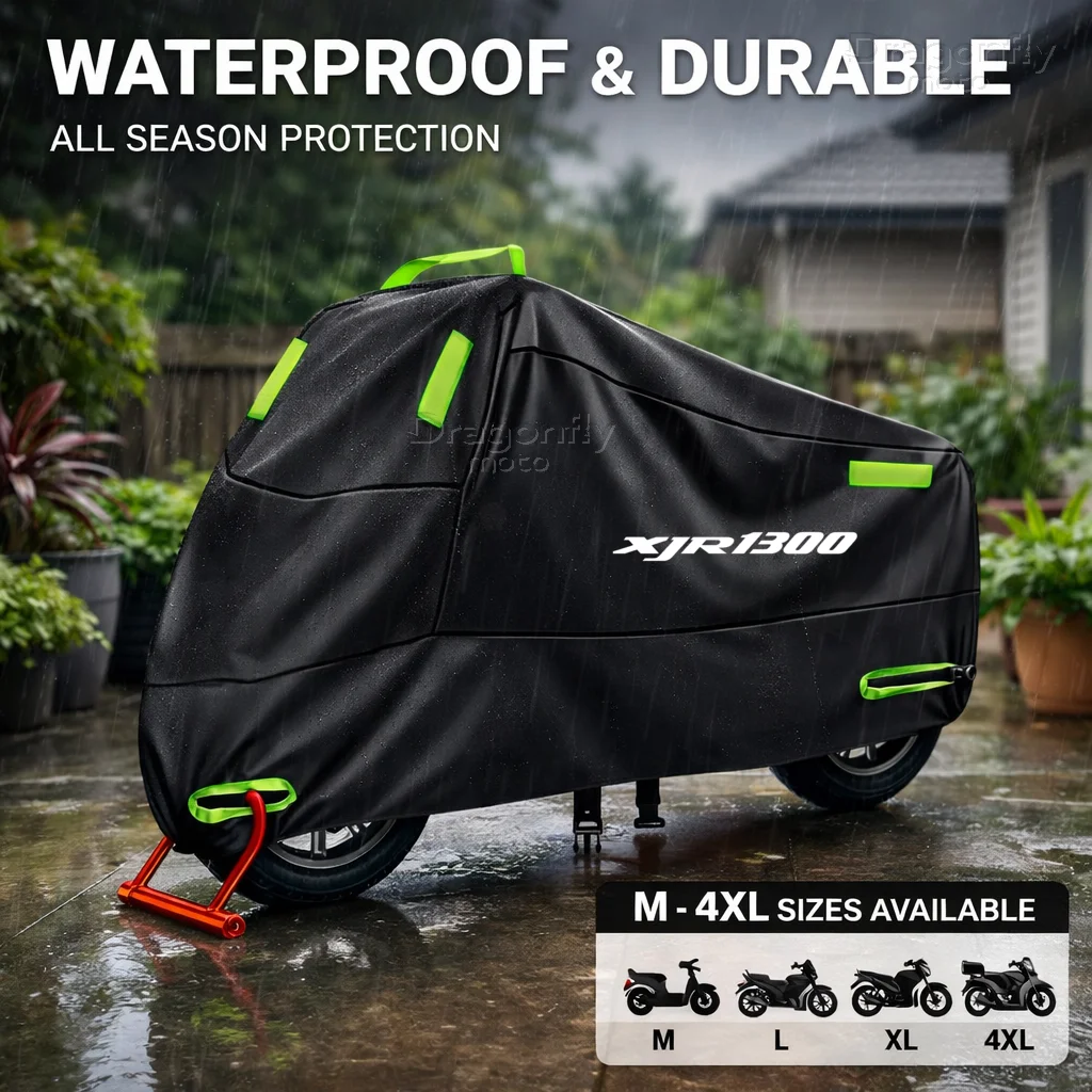 

For YAMAHA XJR 1300 XJR1300 1998-2008 Motorcycle Cover Waterproof Outdoor Scooter UV Protector Rain Cover With Reflective
