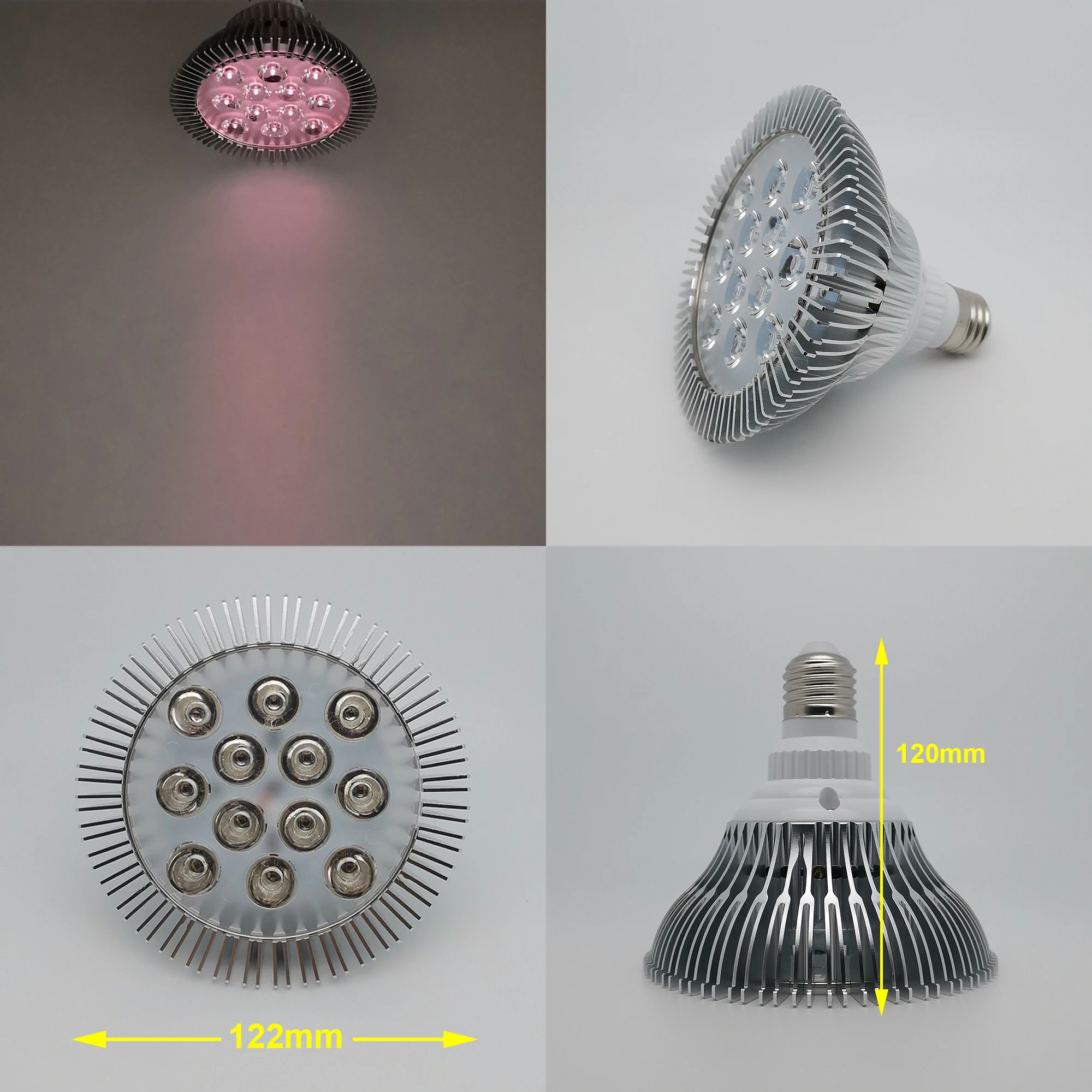 24W / 12W 805nm~810nm Infrared PAR38 IR LED Lamp Spot Light Bulb for Night Vision Therapy Plant E27 E26