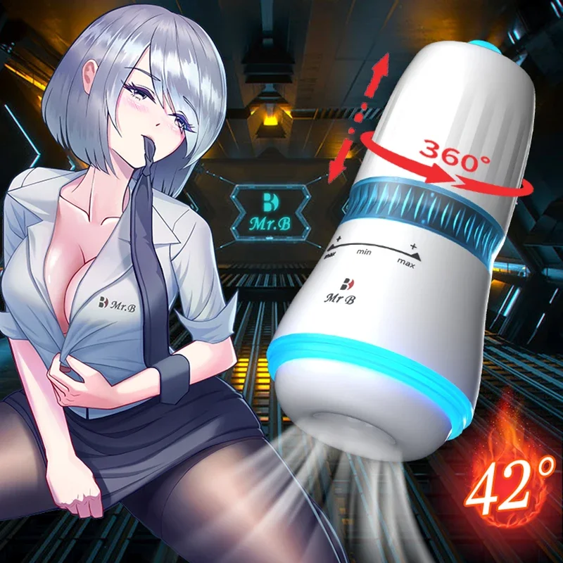 Masturbateur à vibrations chauffantes rotatives entièrement automatiques, chat de poche, vrai vagin, pénis, Massage, Masturbation masculine, jouet sexuel pour adulte de 18 ans et plus