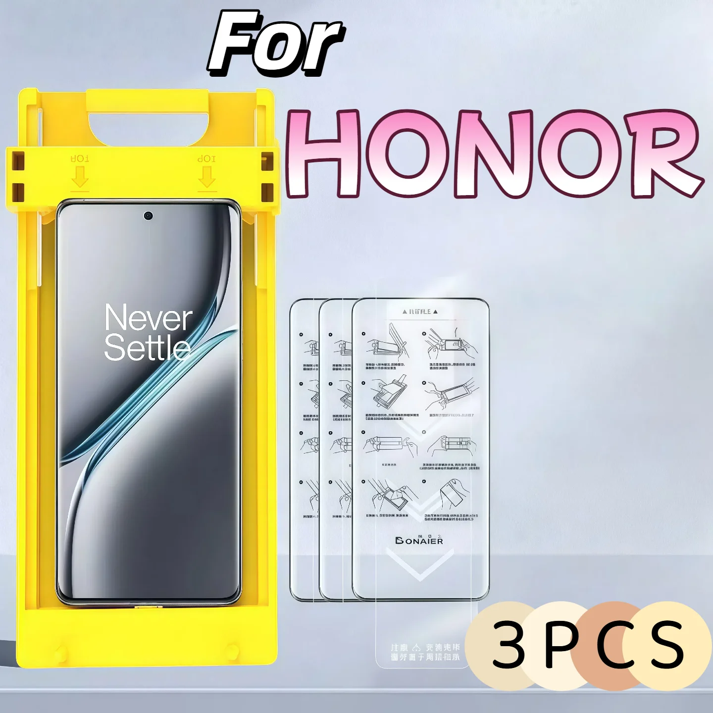 

3Pcs No Dust Ceramic Film Screen Protector For HONOR Magic 7 6 Pro 90 100 200 300 Ultra 400 Positioning Kit Not Tempered Glass