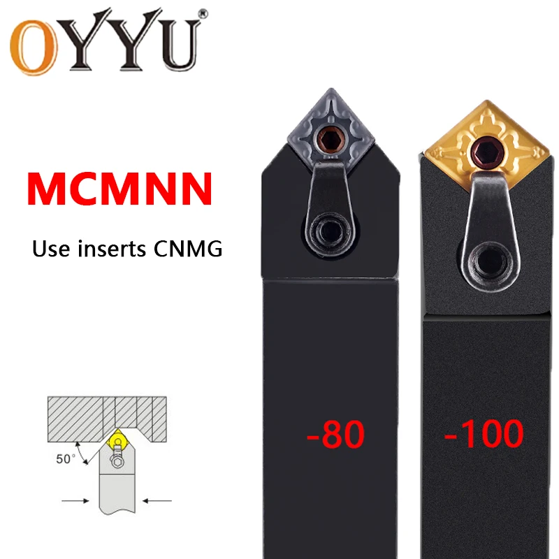 OYYU Tiện CNC Dụng Cụ MCMNN MCMNN1616 MCMNN2020K12-100 MCMNN2525M16-80 MCMNN2020 Carbide Máy Tiện Cắt Máy Công Cụ