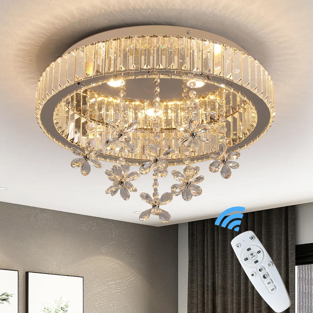 

Crystal LED Ceiling Lamp Modern Chandelier Pendant Light Luxury Home Decor Living Dining Room Decor Fixtures Plafonnier Lustre