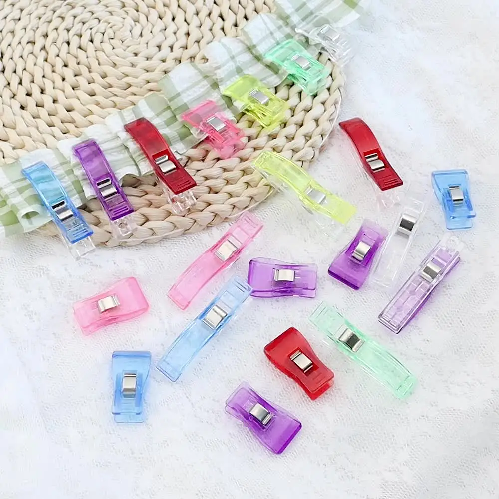 20-100個入り 多目的 カラフルな縫製クリップ プラスチッククリップ キルティン  グクリップ DIYクラフト用 編み物用クランプ