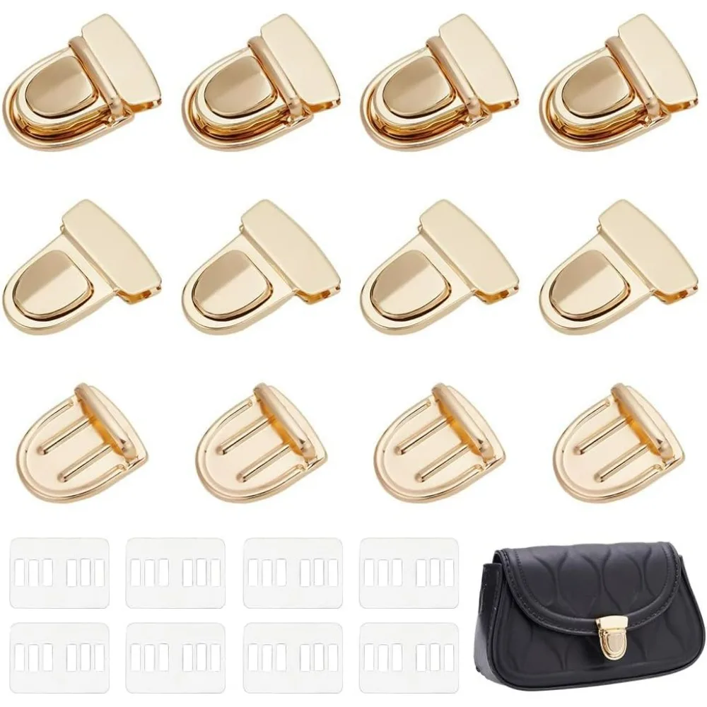 10 مجموعات الثنية قفل المشبك الصيد ضوء محفظة الإبهام أقفال المعادن الصحافة قفل مشبك بطة اللسان قفل السحابات DIY بها بنفسك الحرفية #1