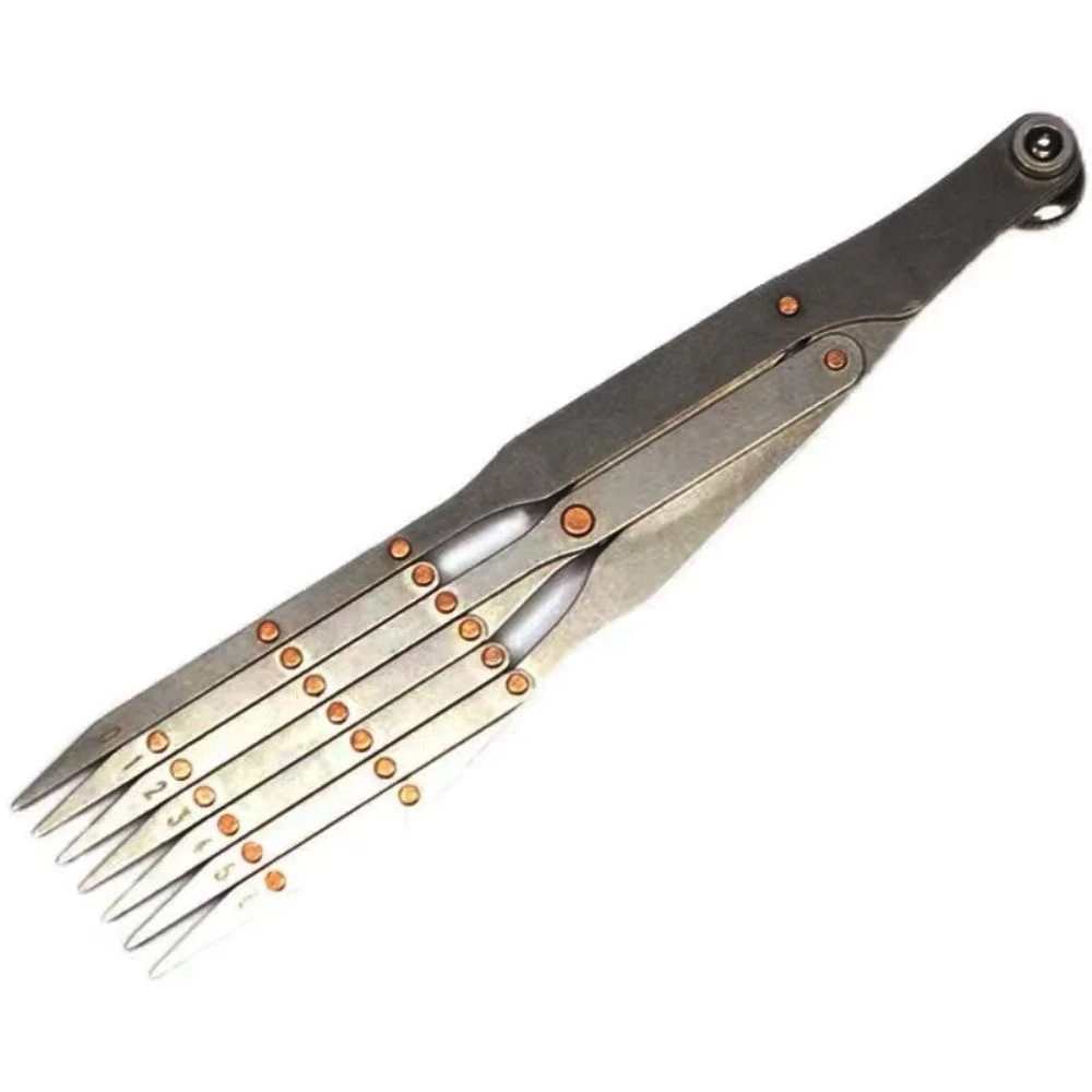 

Equally Spacing Sewing Gauge Stainless Steel 5/7/11 Teeth Expanding Sewing Gauge Auxiliary Tool Quick Mark Space Divider DIY