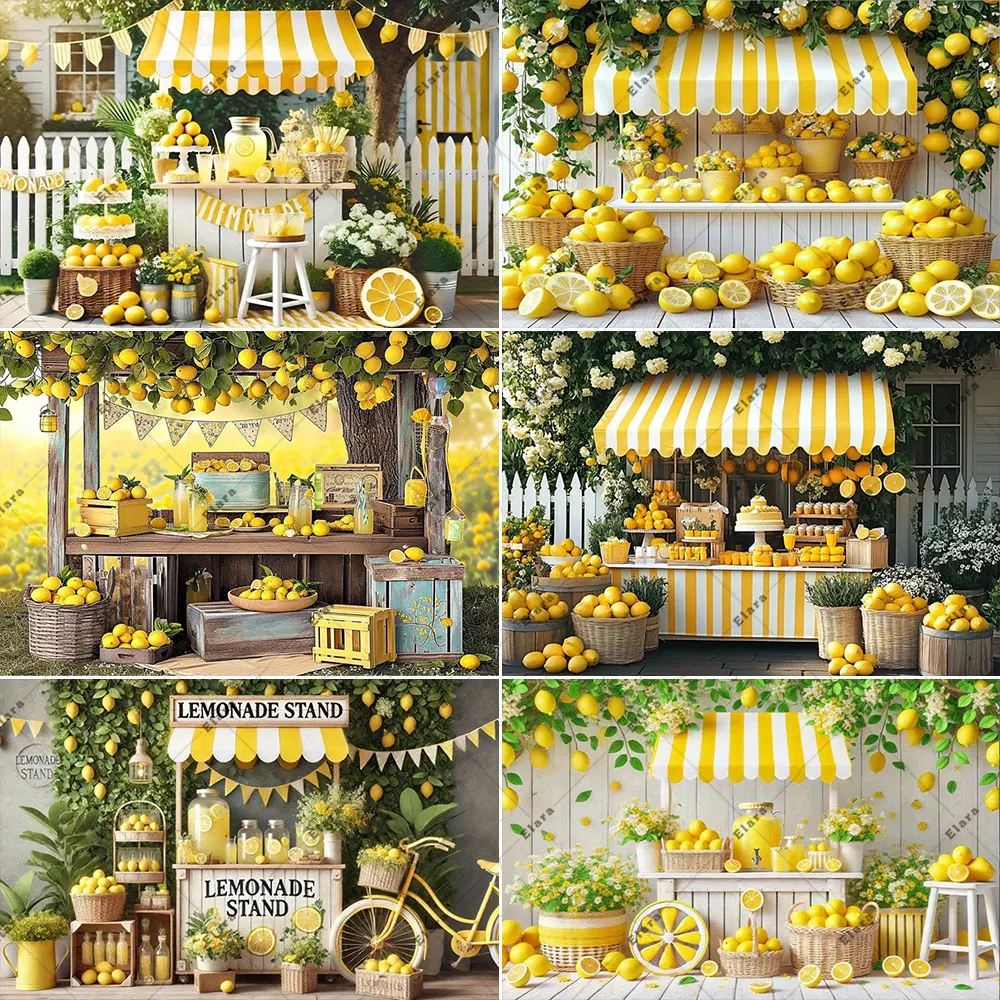 

Fruit Lemons Oranges Shop Backdrop Kids Birthday Party Children Art Portrait Photography Backdrop Photo Studio Photobooth Prop