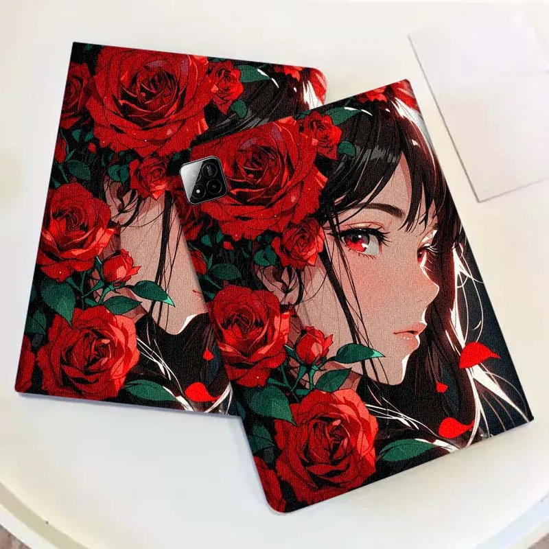 

Girl Sunflower Rose Tablet Case For Xiaomi Redmi Mi Pad 4 5 6 6s 7 7s SE Pro 2 11 Plus Max 12.4 11.2 12.5 8.7 inch