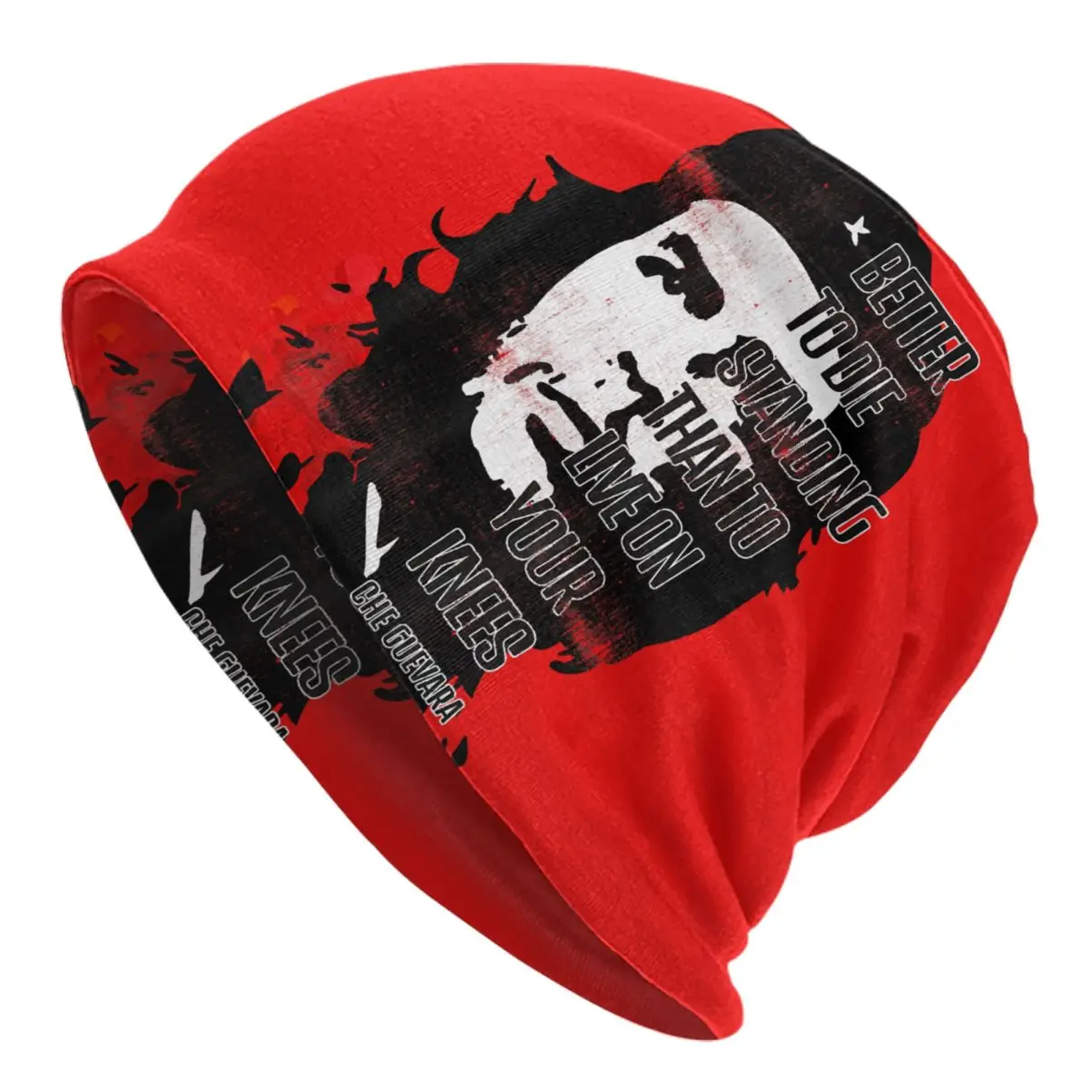 Custom Retro Che Guevara Bonnet Hat Knitting Hat Men Women Fashion Unisex Adult Cuba Cuban Revolution Warm Winter Beanies Cap