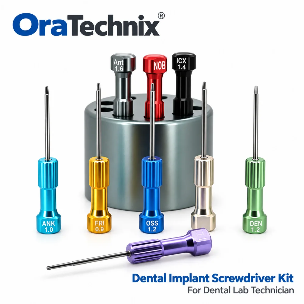 8/9PCS Dental Implant Screw Driver Dentistry Tool Kit Micro Screwdriver for Osstem, Tirten, Straumann, Nobel Biocare, ICX