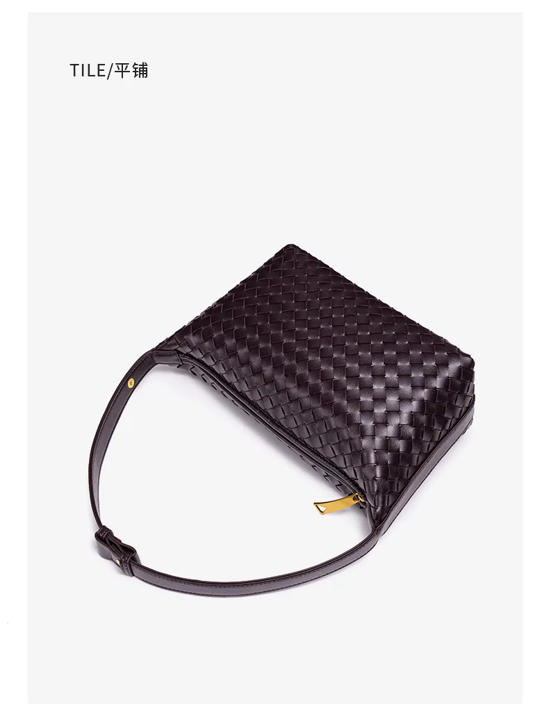 Beliebte Handgewebte Damenhandtasche, Lässige Modische Schulter-Lunchbox-Tasche, Unterarm-Handtasche für Damen – Detail 17