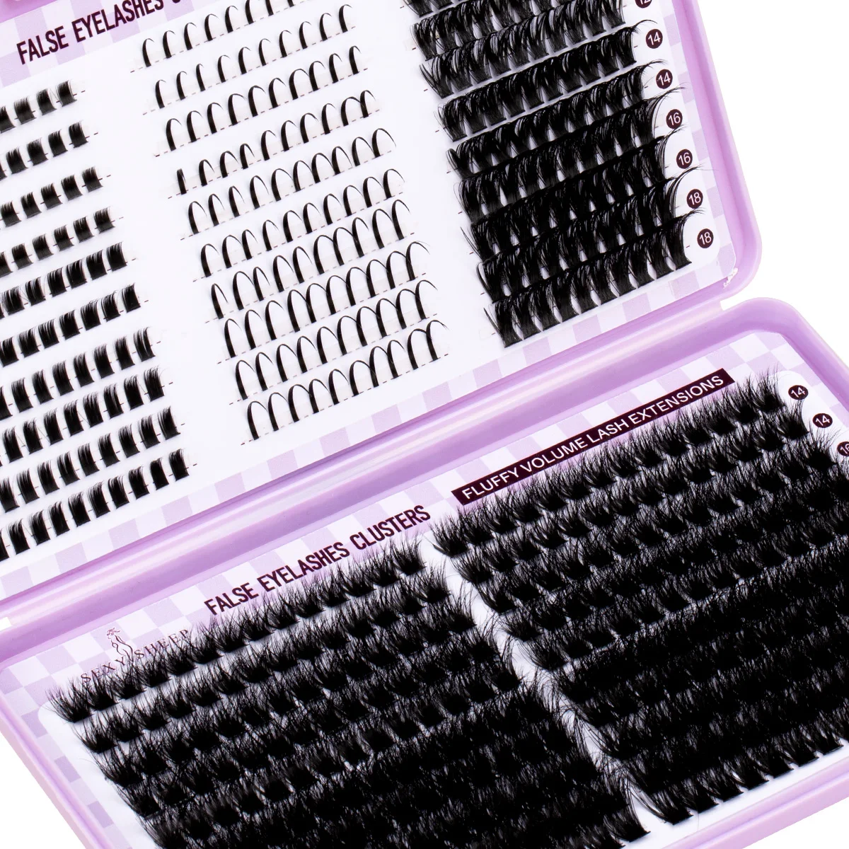 Wimpernbüschel, dicke Volumen-Wimpern, einzelne Wimpernbüschel, flauschige Wimpernverlängerungen, DIY-Wimpern, wiederverwendbar, anfängerfreundlich – Detail 12