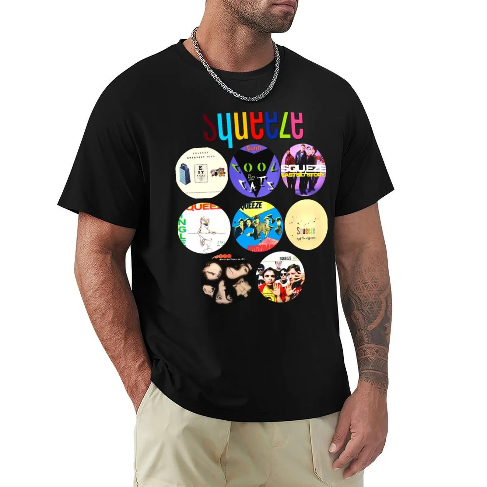 Squeeze Band Shirt Squeeze Band T-Shirt anime t shirts for man T-Shirt