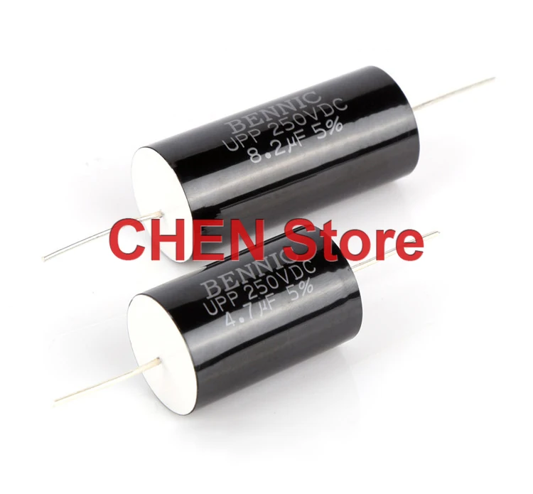 2PCS NEW BENNIC UPP 1.0UF-22UF250V Metallized Polypropylene Capacitor HiFi Frequency Divider Film Capacitor Sterling Silver Wire