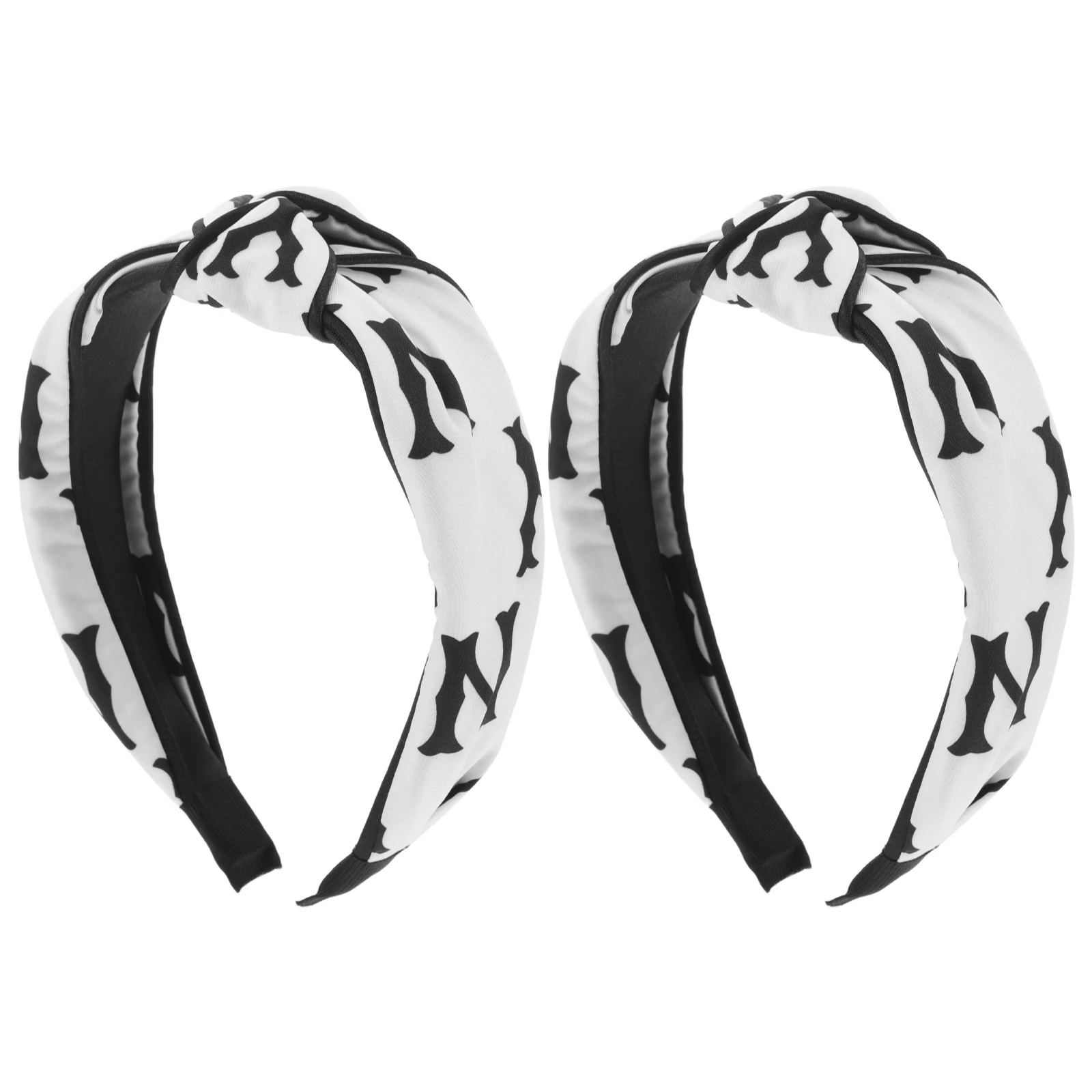 

2pcs Butterfly Bow Headbands Wide Knotted Hair Accessories for Women Girls White Non Slip Spa Yoga Skincare Headband