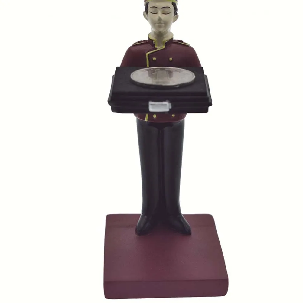 

1Pcs Watch Rack Waiter Shaped Resin Premium Watch Holder Home Store Office Display Rack Unique Creative Dark Red