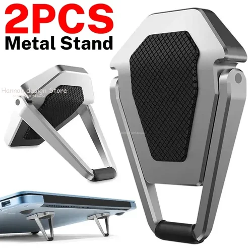 Soporte Invisible portátil para ordenador portátil, Mini almohadilla de refrigeración de aluminio, soporte para teclado de ordenador, soporte ergonómico ligero para ordenador portátil