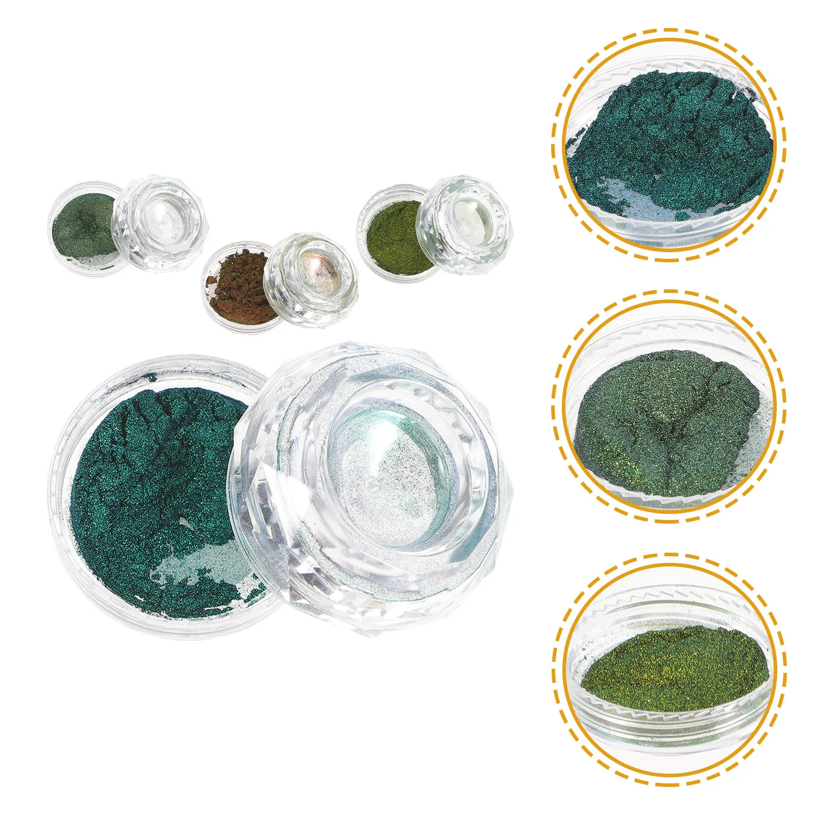 

4 коробки красочного алмазного пигмента для изготовления мыла, эпоксидной смолы, для ванной, поделок своими руками, перламутровый хамелеон