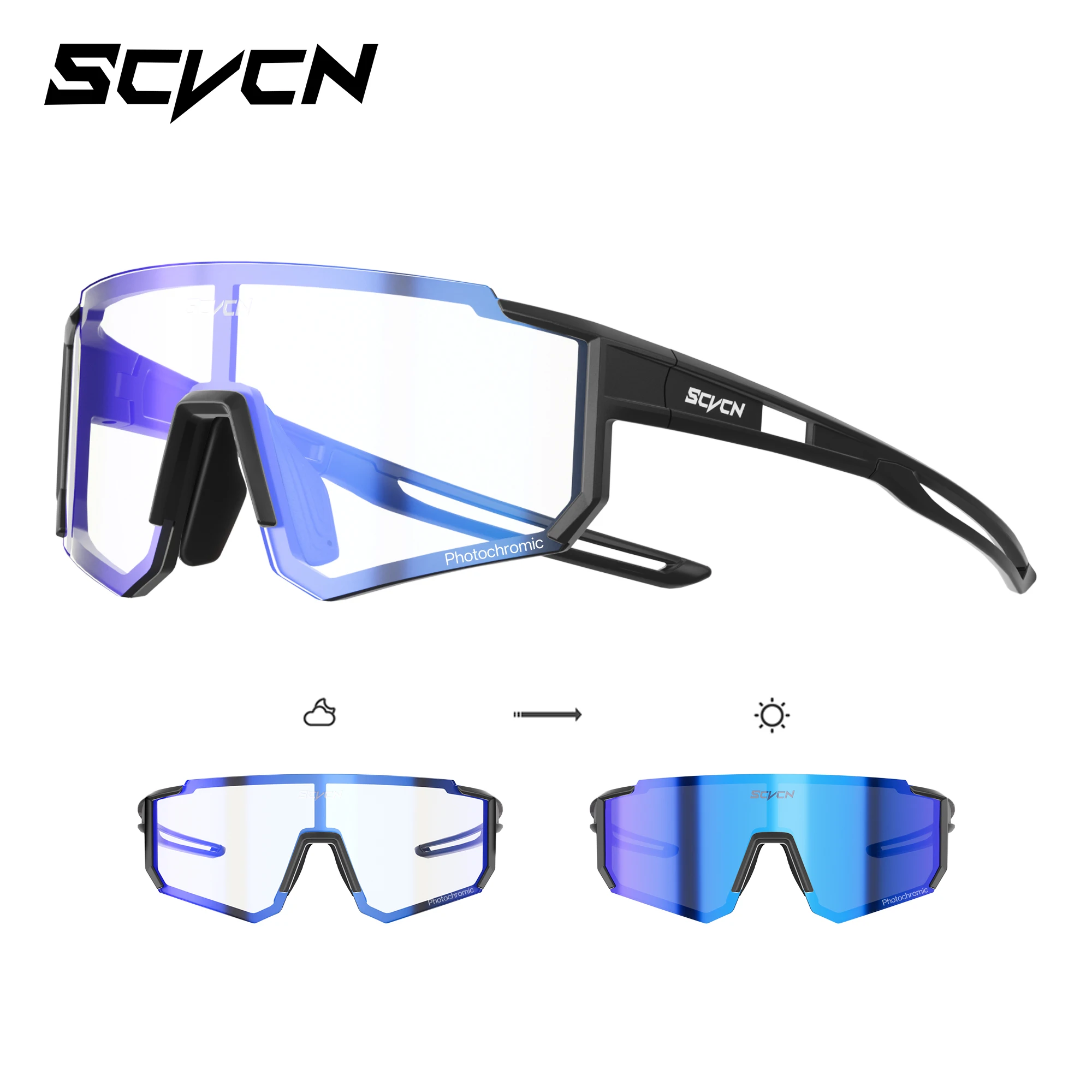 SCVCN Mädchen Sport Sonnenbrille Kinder Radfahren Brille Photochrome UV400 Jungen Baseball Outdoor Brillen Laufen Wandern Sonnenbrille