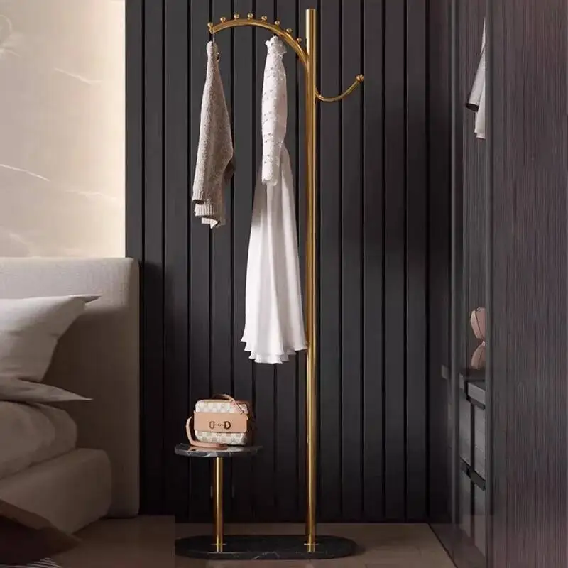 Perchero portátil De Metal dorado, Perchero moderno minimalista para ropa De dormitorio, Perchero De Pie para ahorrar lugar, accesorios para el hogar